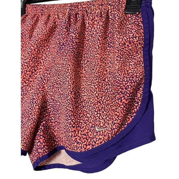 Nike Dri-Fit Women's S Orange Leopard Print Running Athletic Shorts - Picture 3 of 7